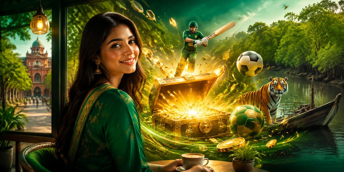 সুন্দরবনের পটভূমিতে বাংলাদেশি বাজির মডেল